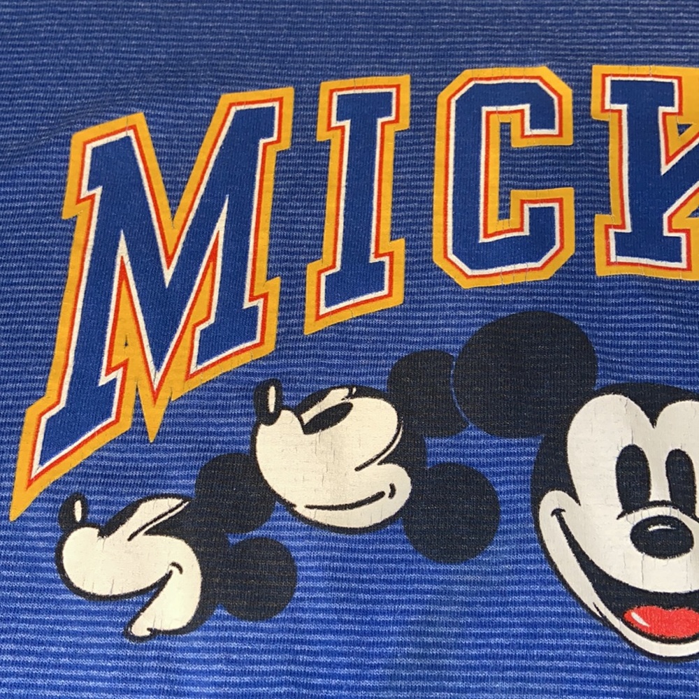 Vintage Disney Mickey Mouse Unisex L/XL Short Sleeve Blue T-Shirt - Picture 5 of 9